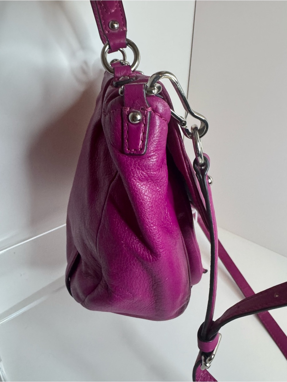 #440 Coach Madison Annabelle Leather Two-Way Satchel Crossbody Bag - Picture 5 of 17